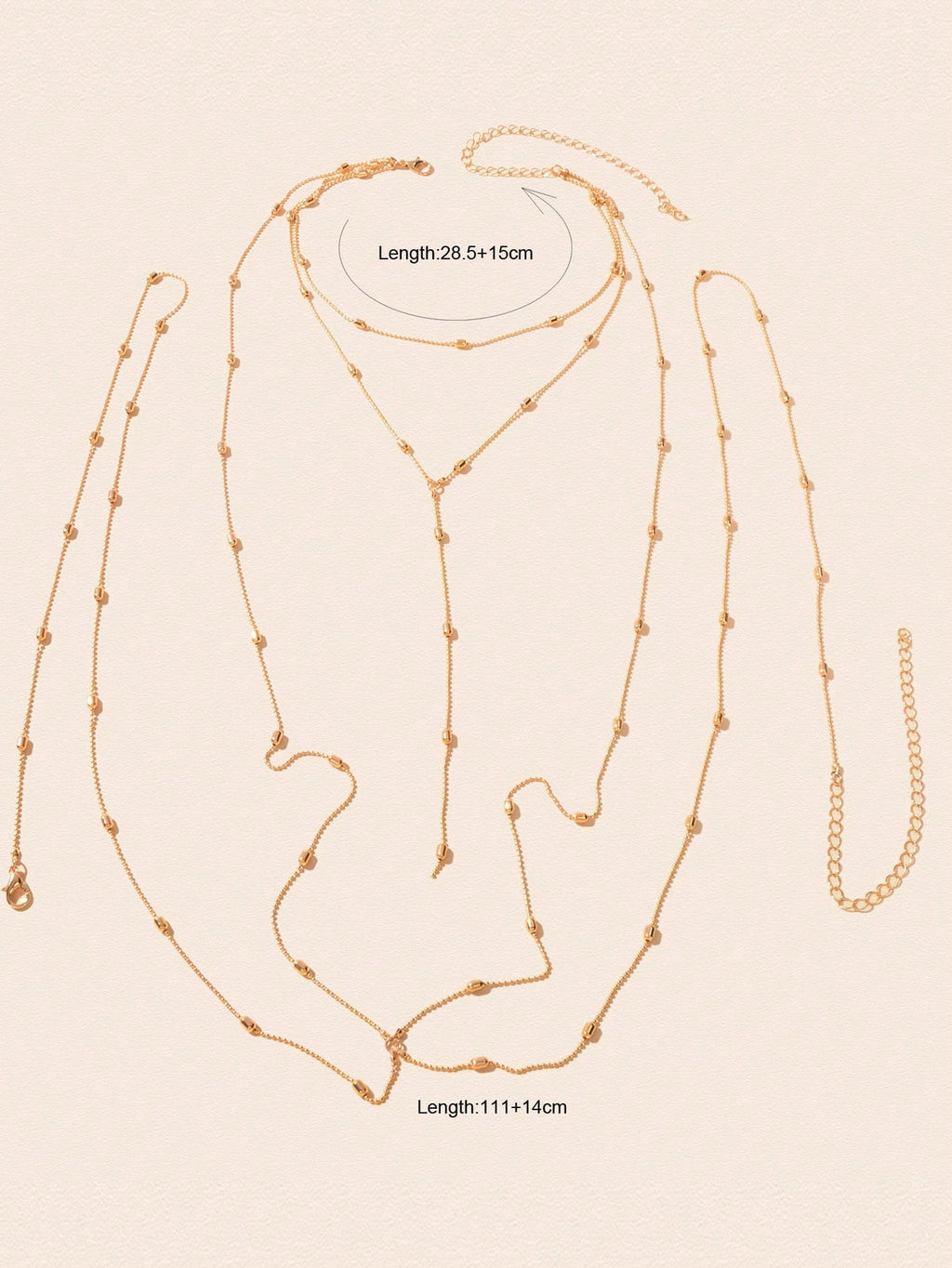 Multilayered Beaded Body Chain Stylish Versatile Fashion Body Accessory-1