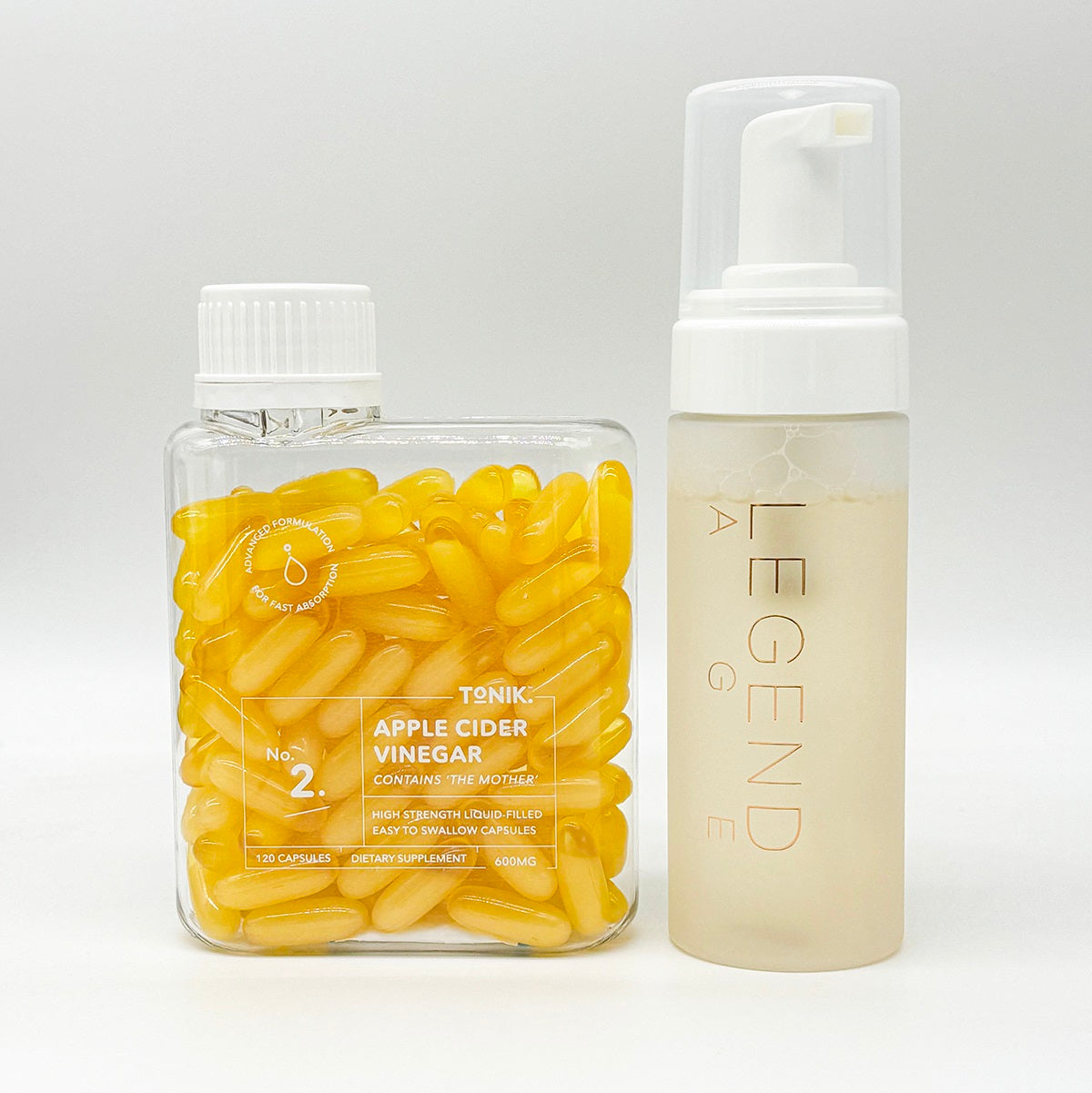 🍃 Detox & Glow Set: Apple Cider Vinegar Capsules + Cleansing Mousse | Gut Health-0