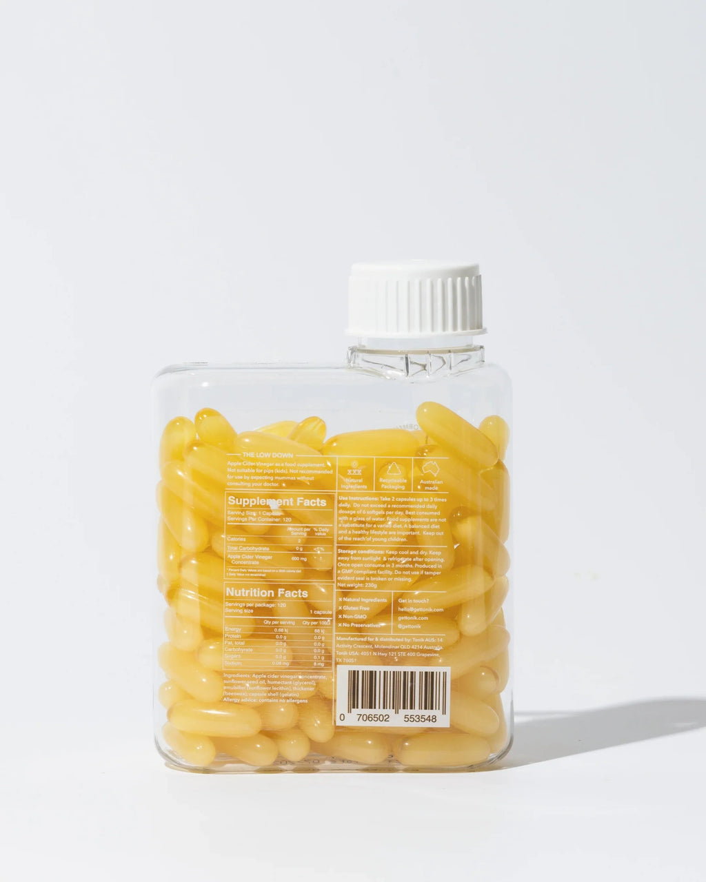 Tonik Apple Cider Vinegar Capsules – 120 Capsules | Gut Health-3