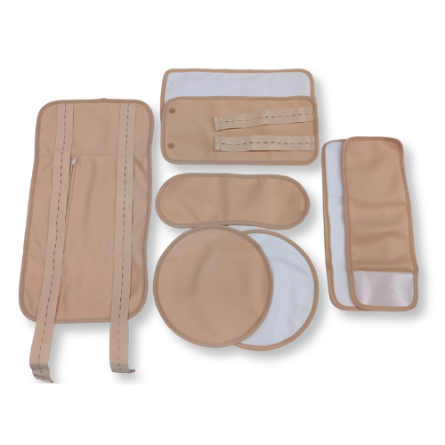 8 Piece Organic Cotton Castor Oil Wraps Pack - Nude