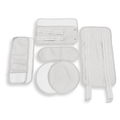 8 Piece Organic Cotton Castor Oil Wraps Pack - White-0