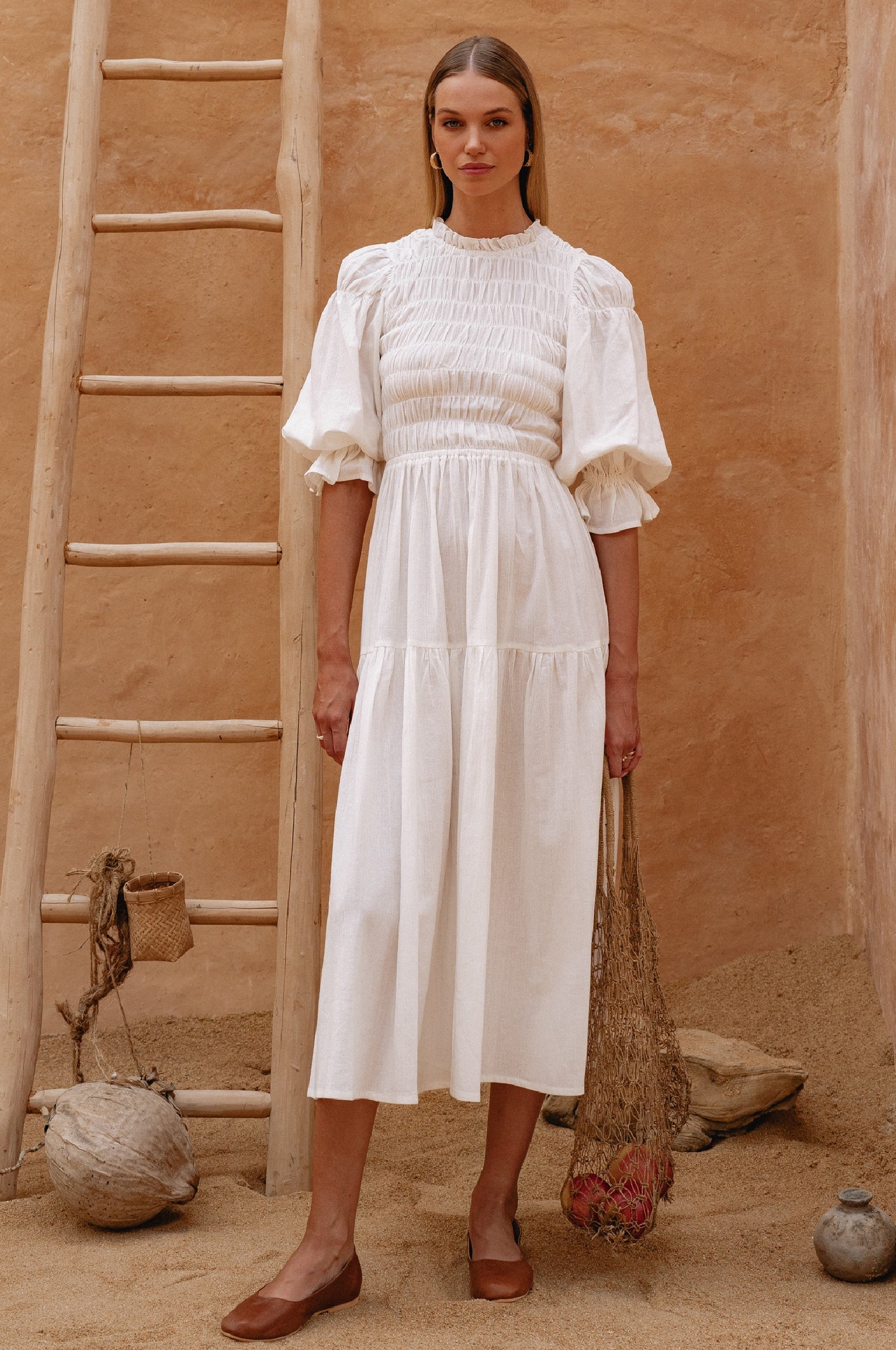 Linen Midi Dress