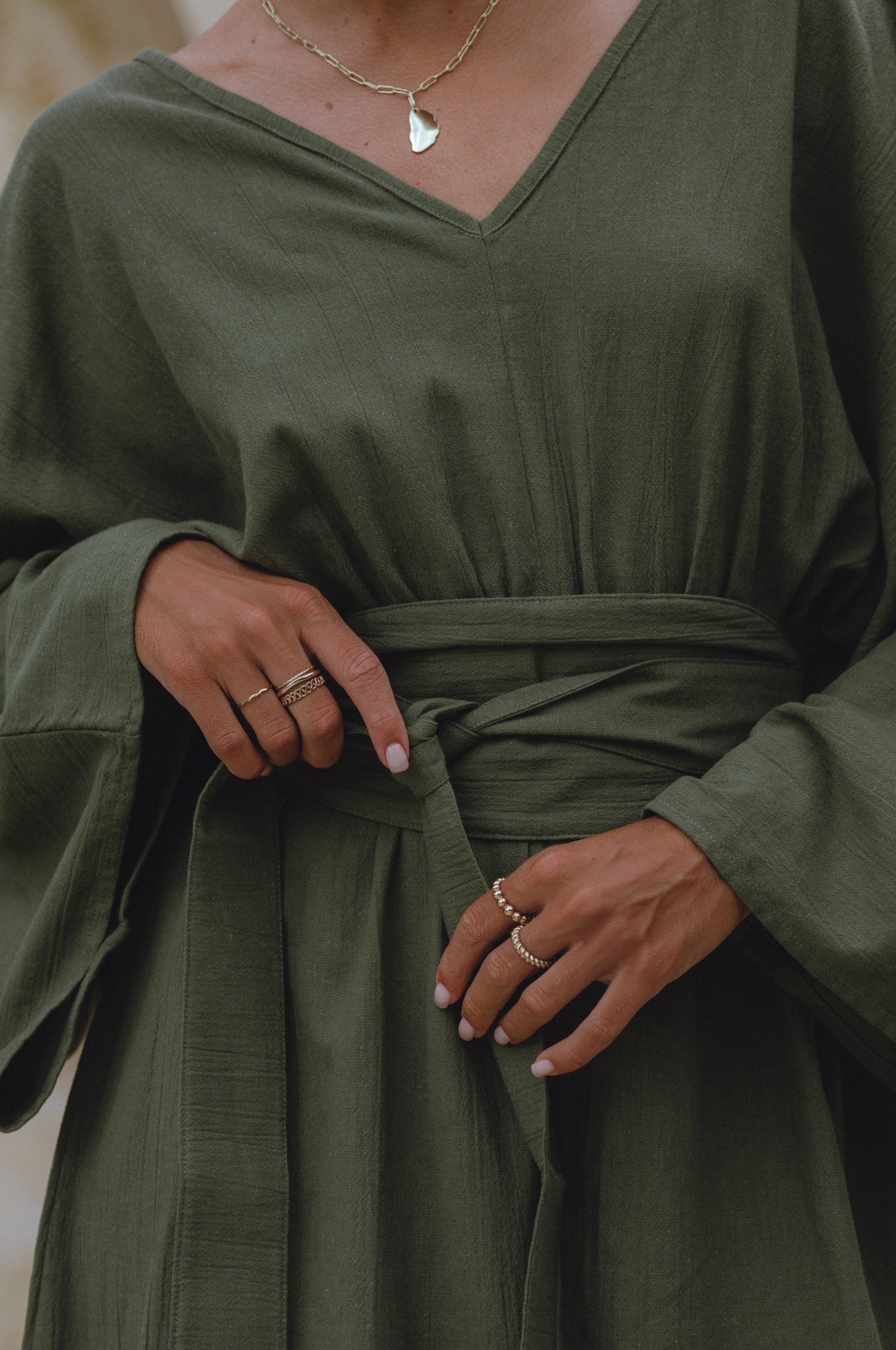 Linen Kimono Dress
