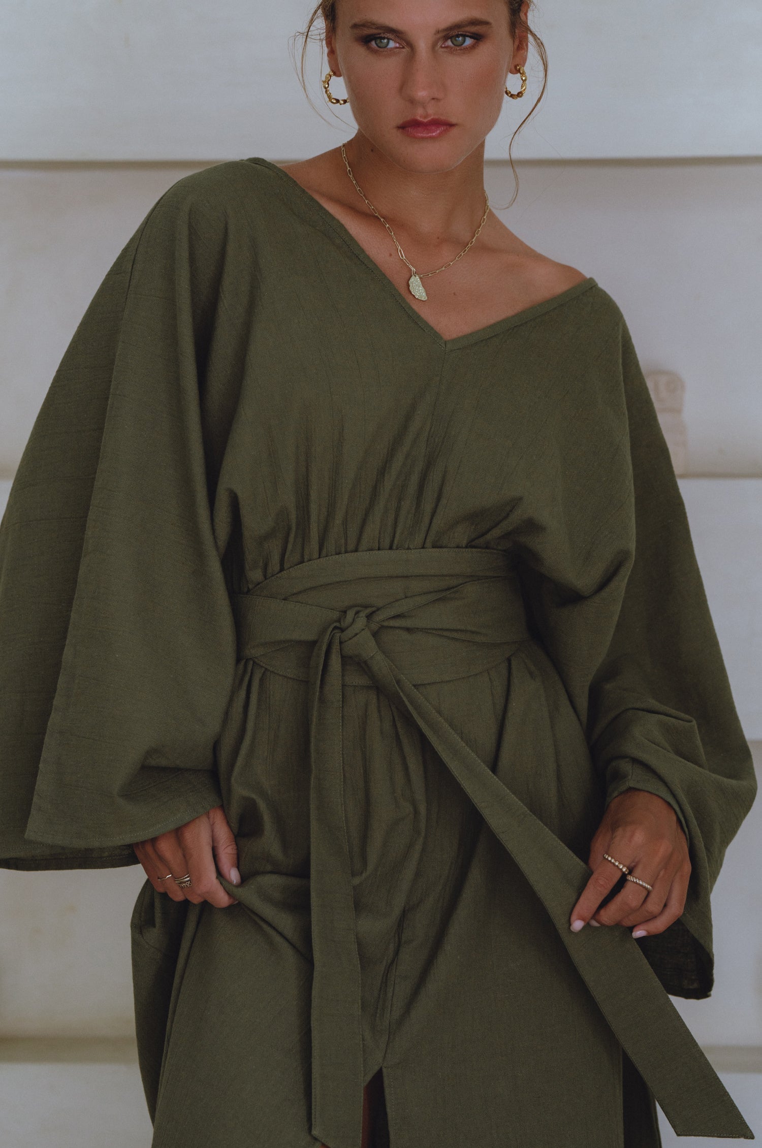 Linen Kimono Dress