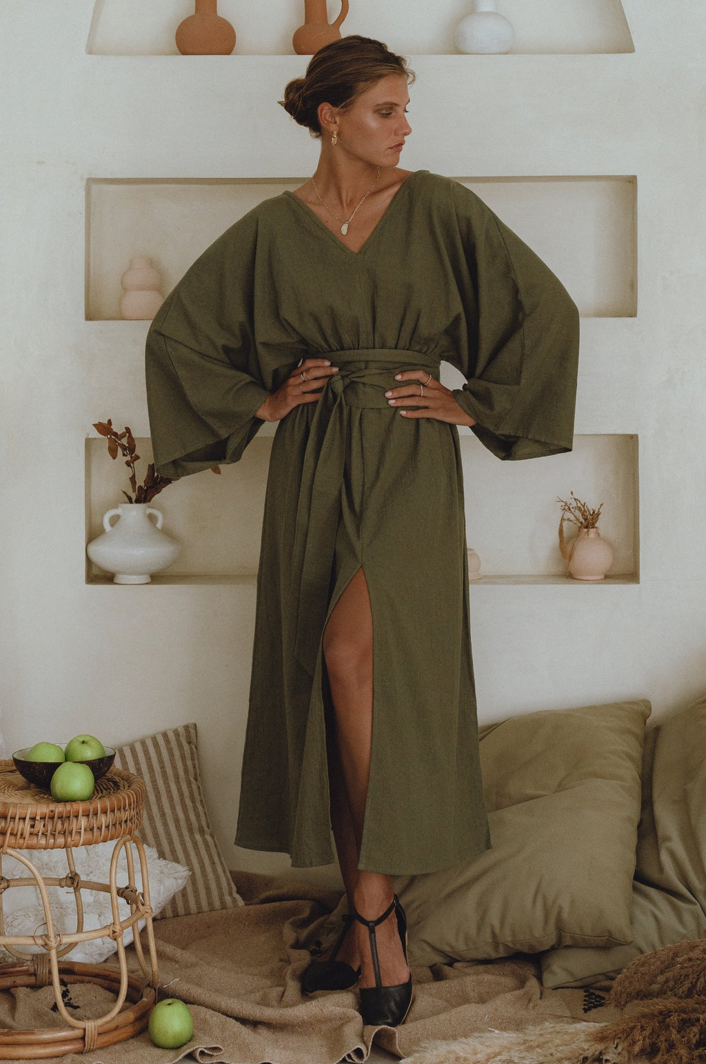 Linen Kimono Dress