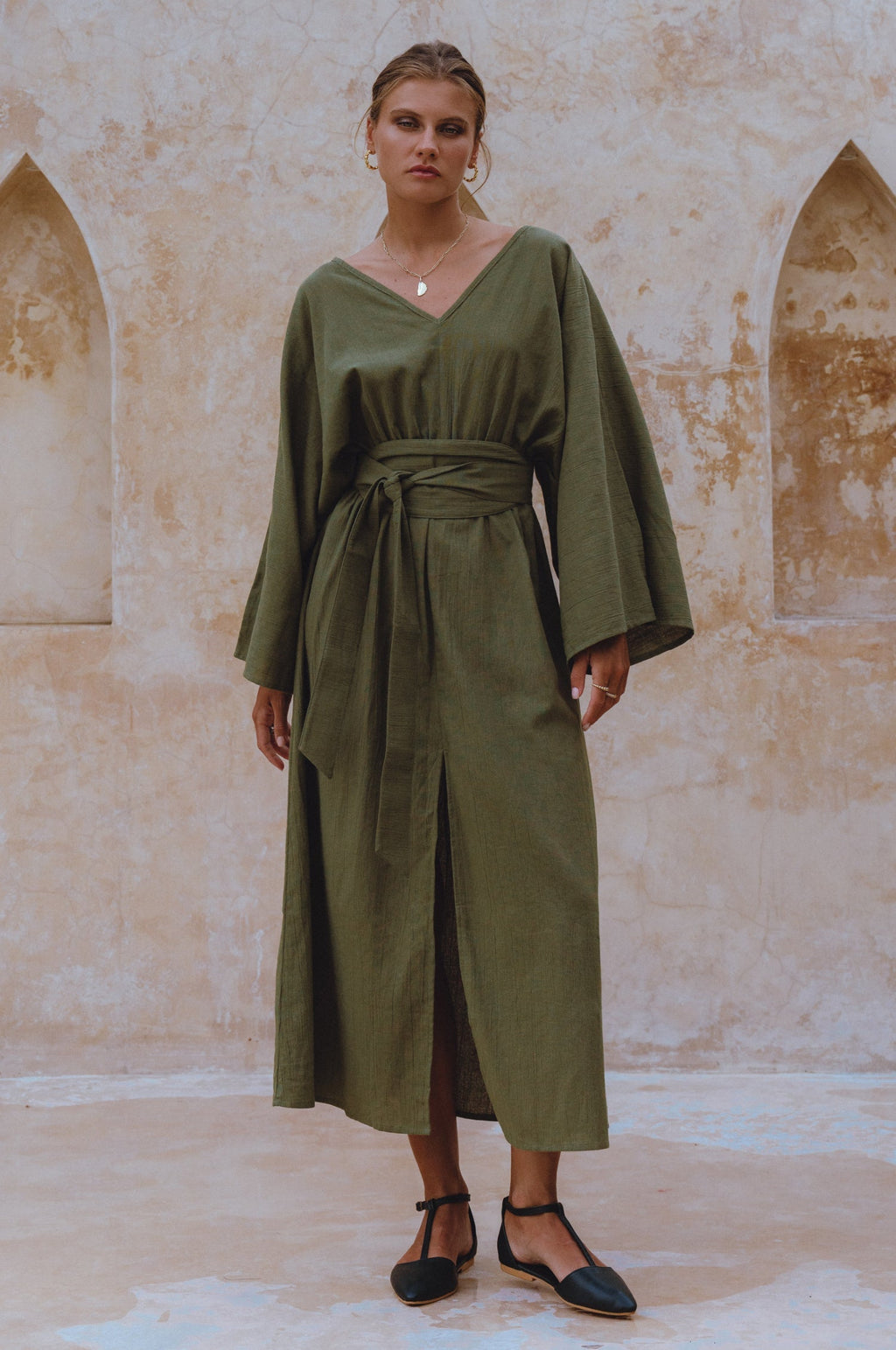 Linen Kimono Dress