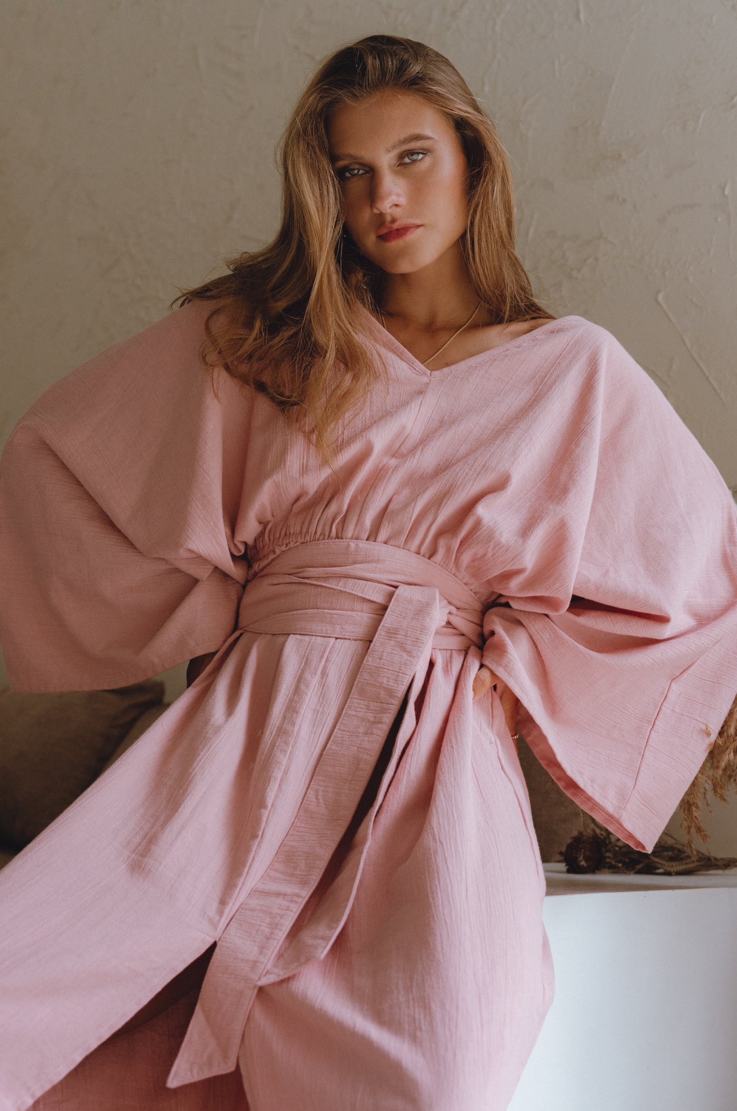 Linen Kimono Dress