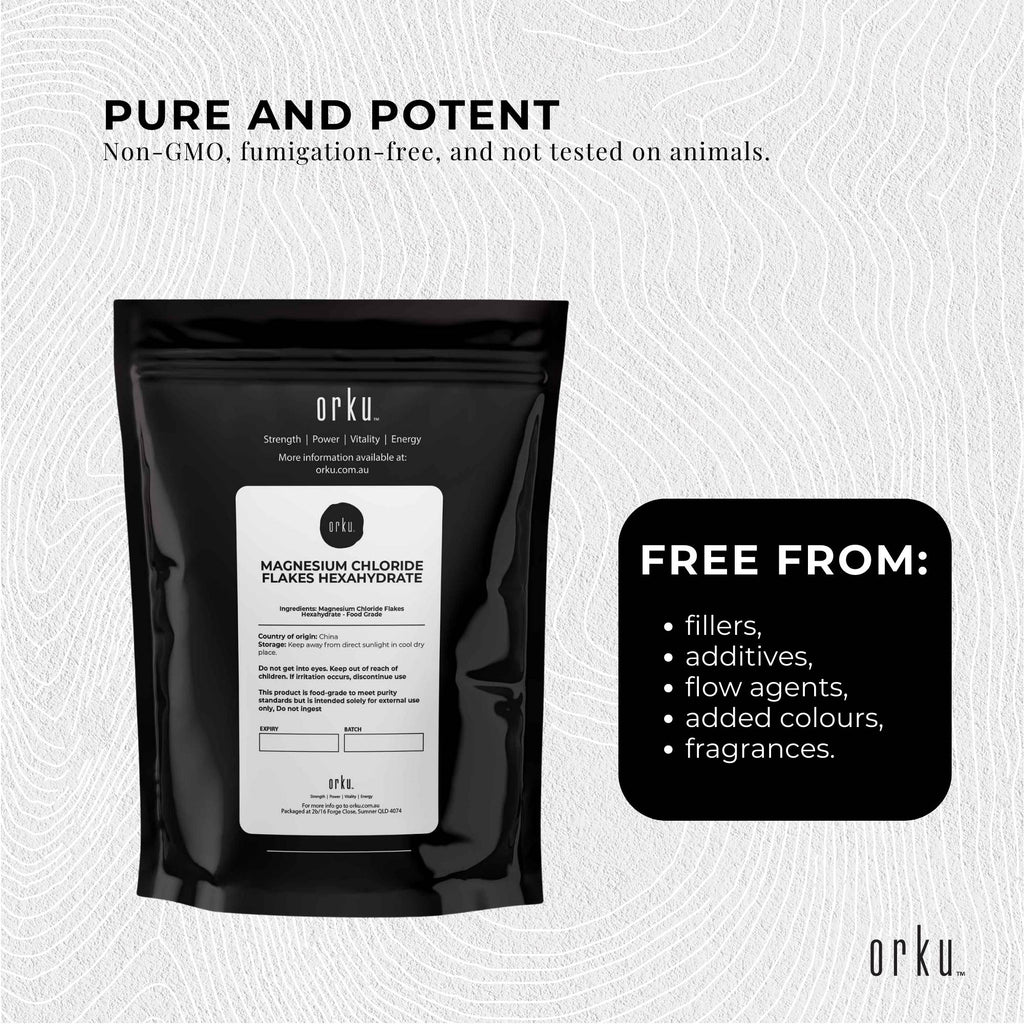 Orku 100g Magnesium Chloride Flakes Hexahydrate - FCC USP Spec Bath Salts-2