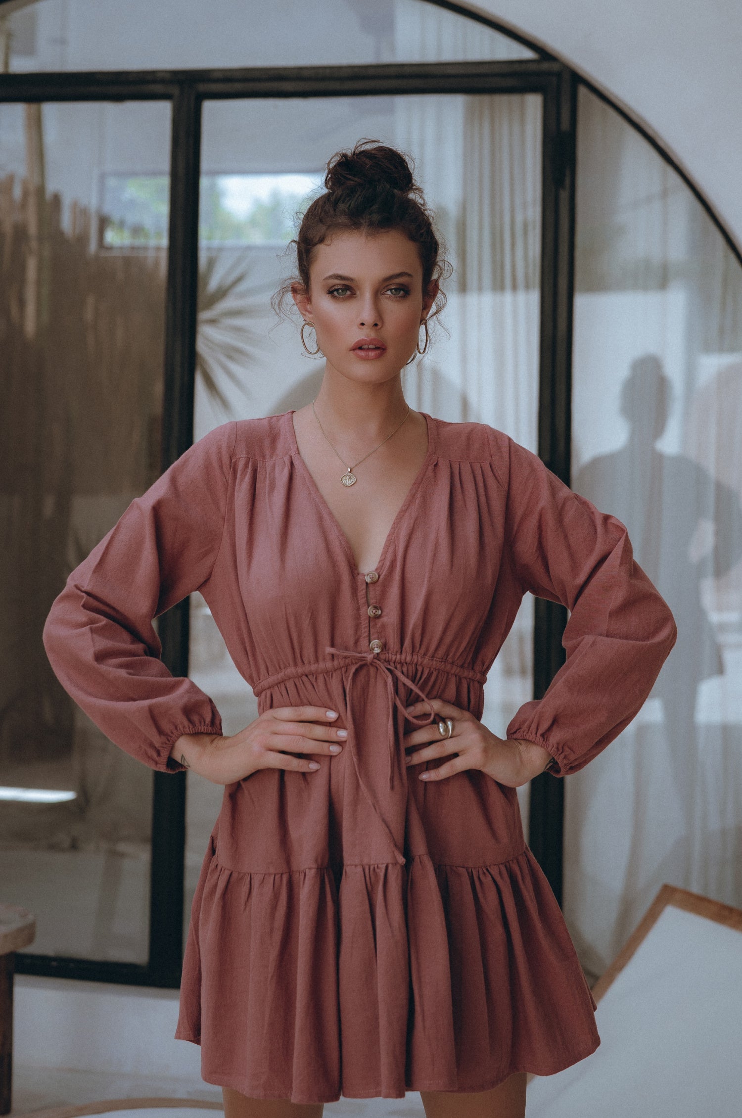 Linen Mini Dress