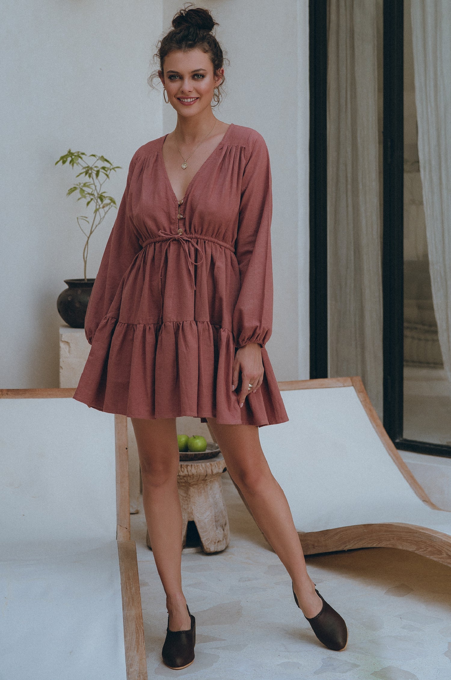 Linen Mini Dress