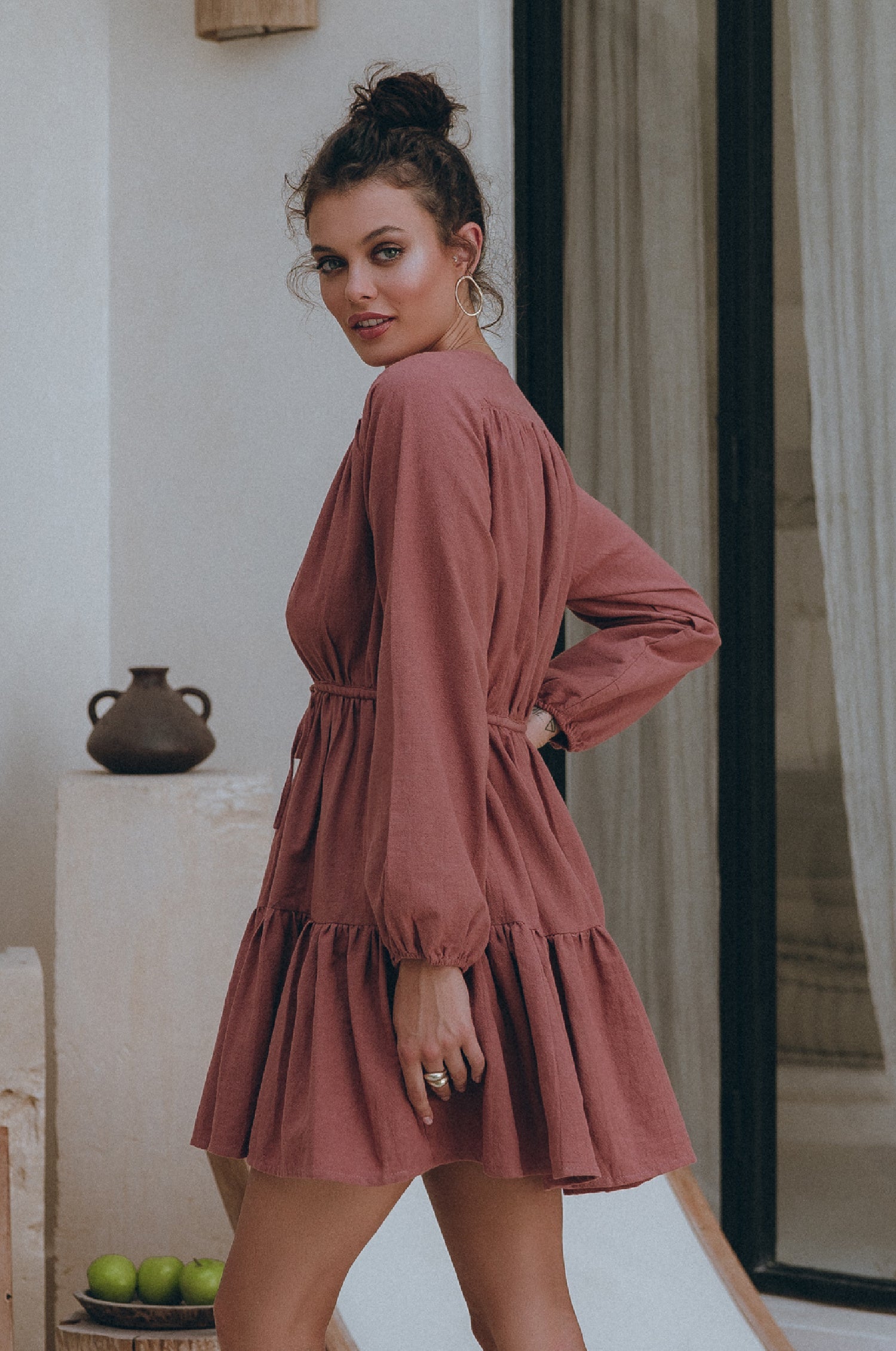 Linen Mini Dress