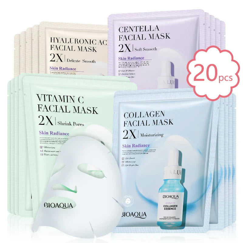 NNEOBA Centella Collagen Face Masks - Pack of 20-5
