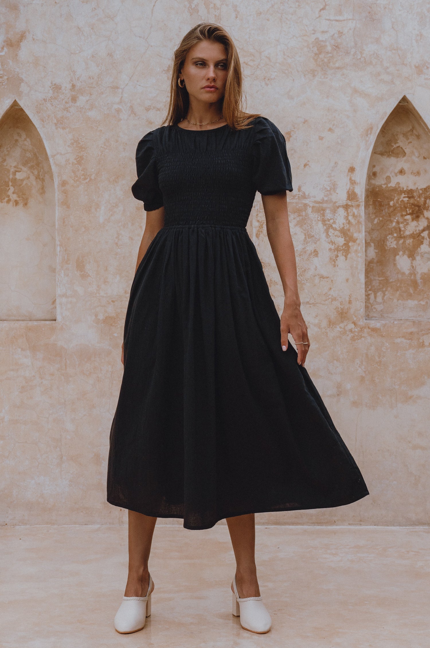 Linen Midi Dress