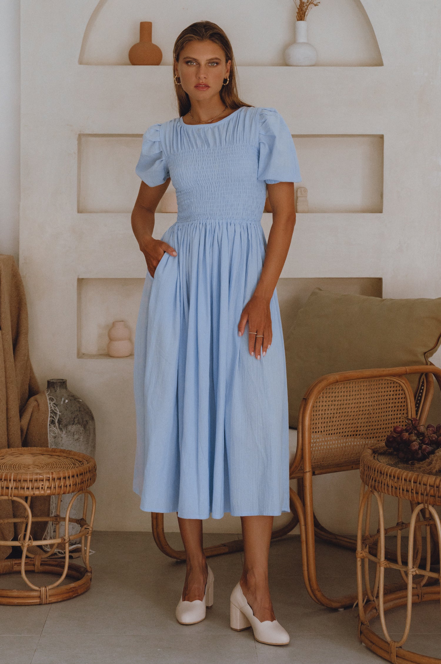Linen Midi Dress