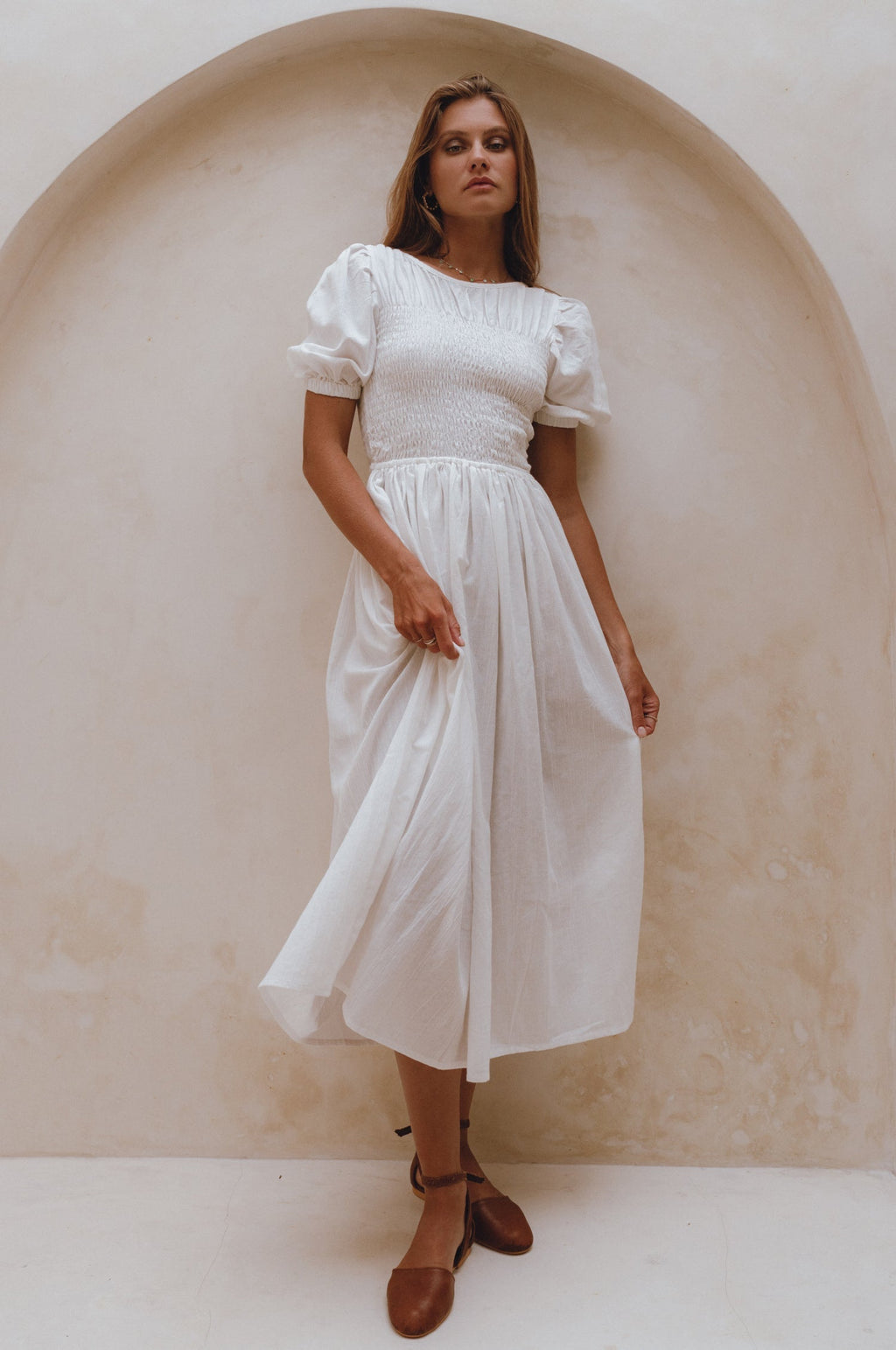 Linen Midi Dress