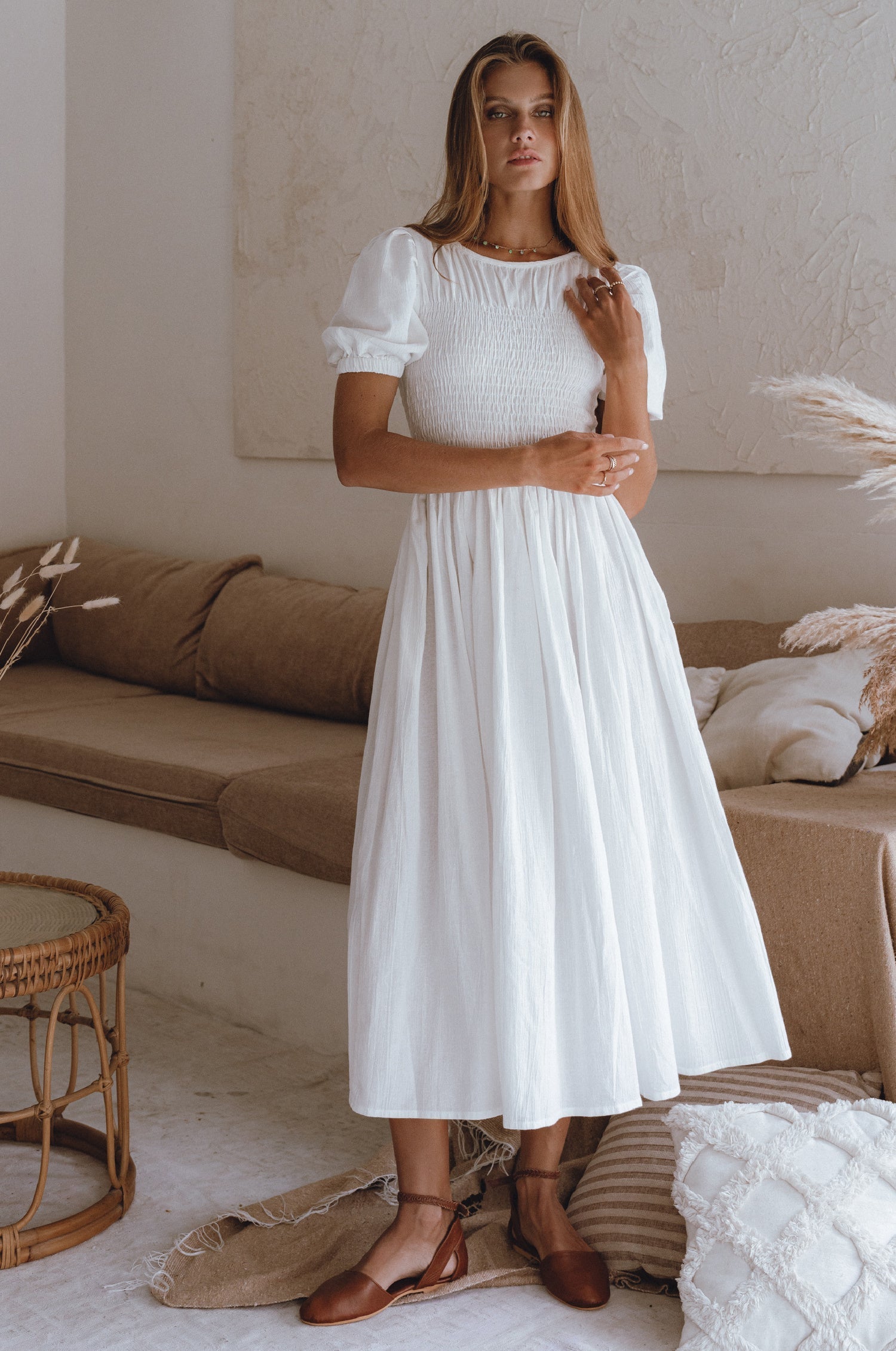 Linen Midi Dress