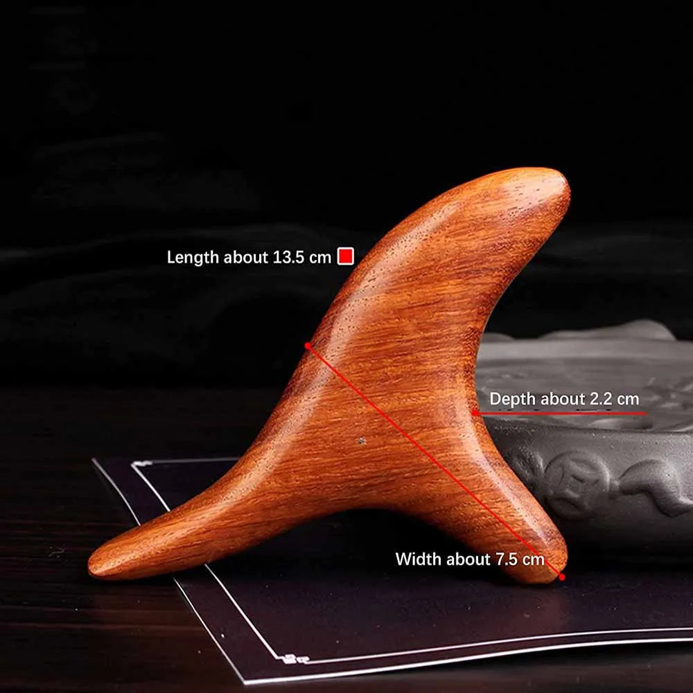 NNEOBA 2Pcs Wood Therapy Gua Sha Massage Tool Brown-2