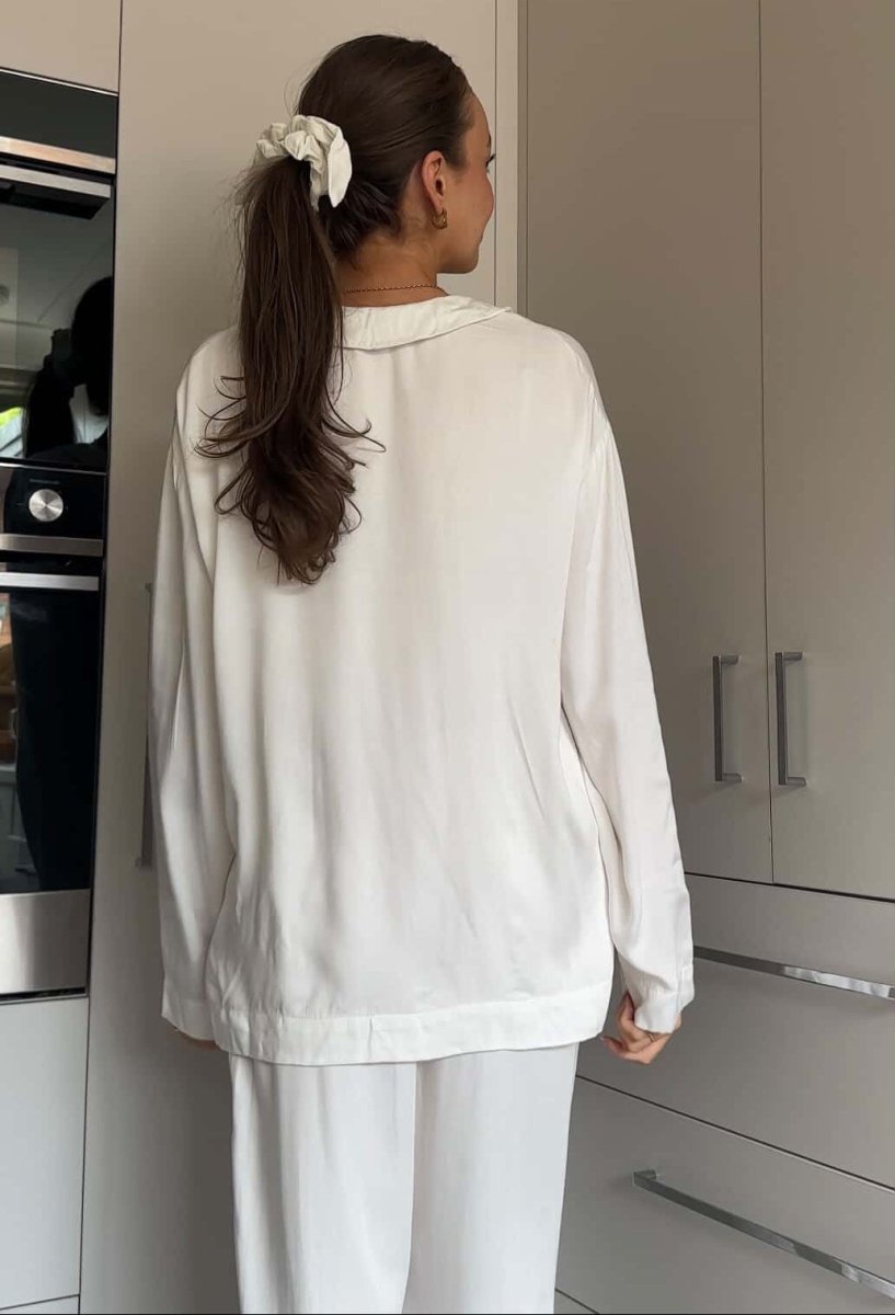 Bamboo Pyjama - Classic PJ Set in White
