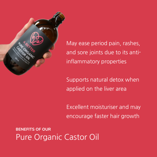 Pure Organic Castor Oil 500 mL - Amber Glass Bottle-3