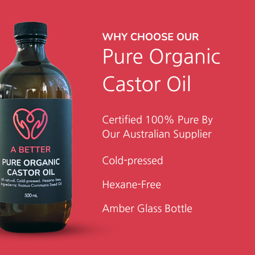 Pure Organic Castor Oil 500 mL - Amber Glass Bottle-2