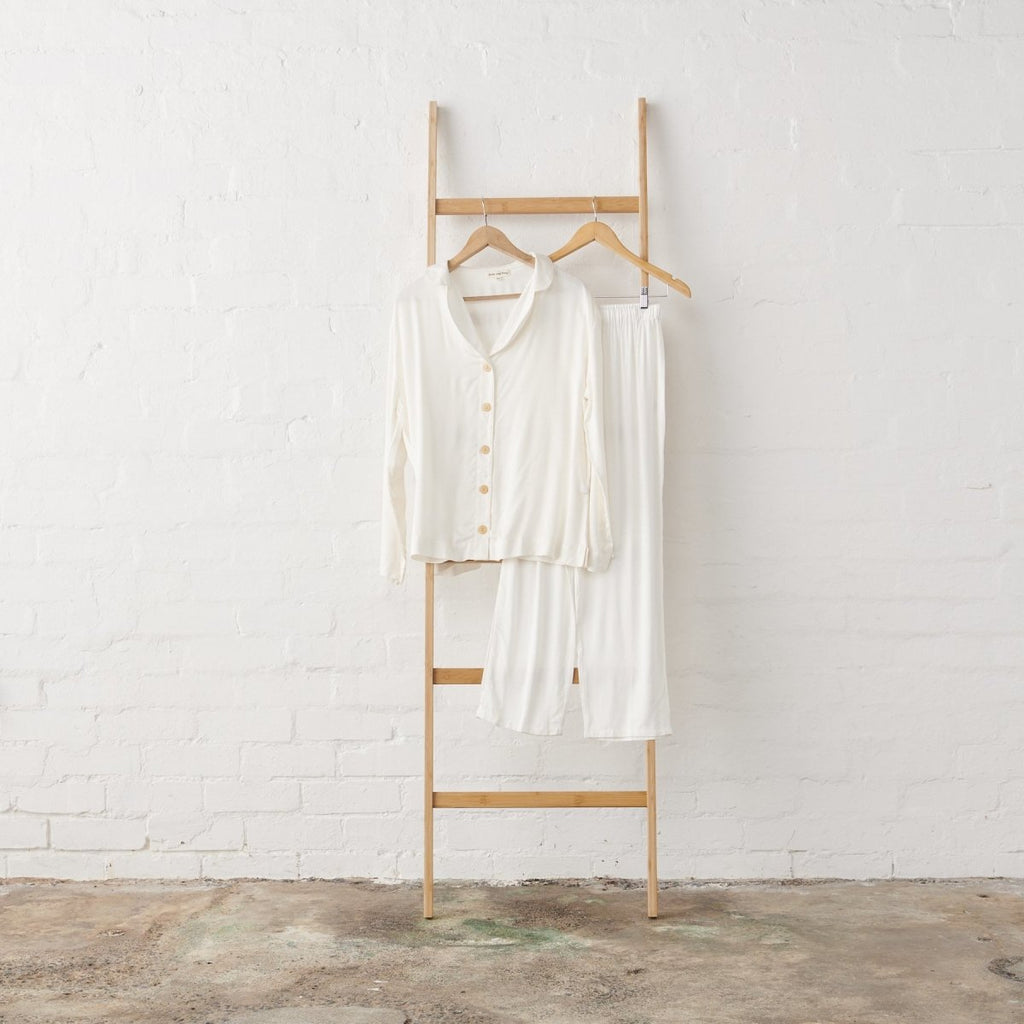 Bamboo Pyjama - Classic PJ Set in White