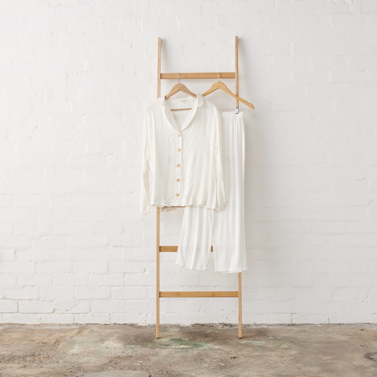 Bamboo Pyjama - Classic PJ Set in White