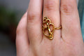 Nature-Inspired Ring: Genuine Sea Shell - Adjustable Gold Brass-0
