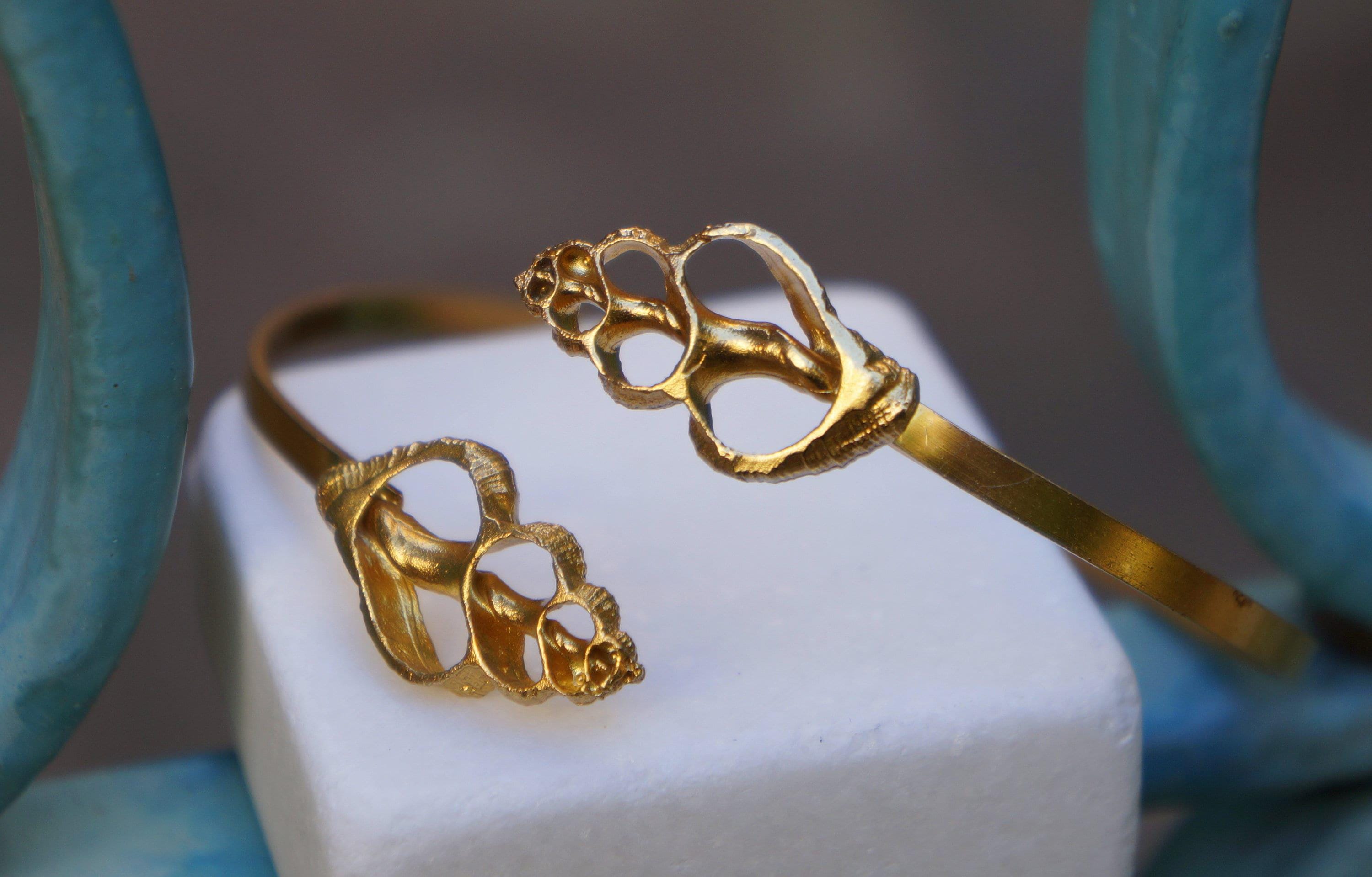 Nature-Inspired Sea Shell Cuff Bracelet, Silver and Gold (Adjustable)-1