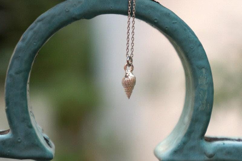 Dainty Sea Shell Pendant Necklace - Minimal Natural Jewelry-4