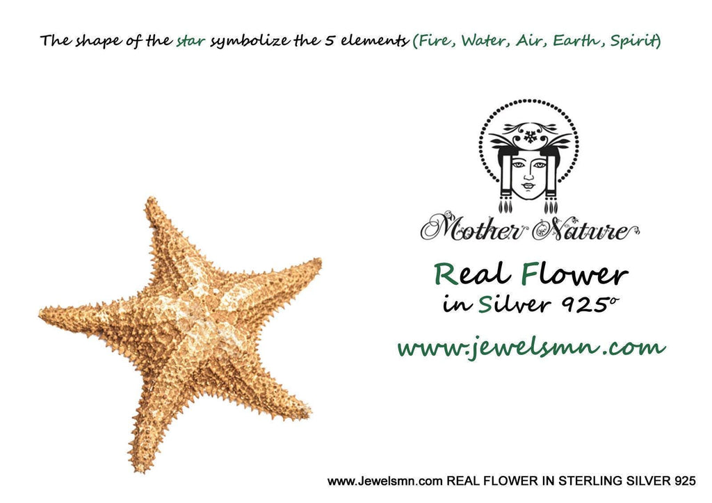 Starfish Ring: Nature Inspired Silver with Gold Accent - Adjustable-4