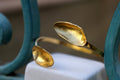 Gold Plated Mussel Shell Bracelet: Adjustable Sea-Inspired Cuff-0