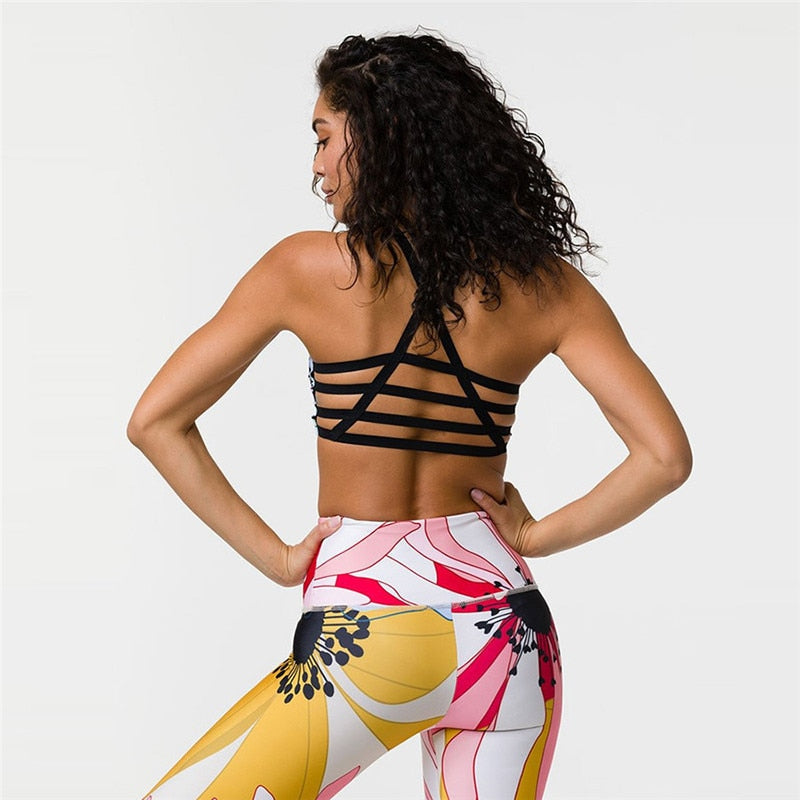 Floral Woman Sportwear Yoga Set