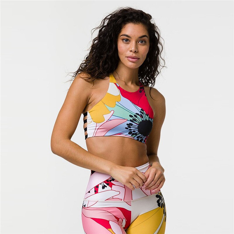 Floral Woman Sportwear Yoga Set